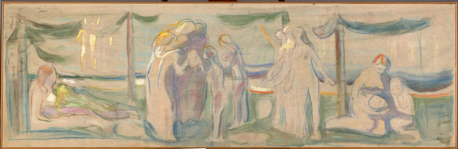 Naakte mensen op het strand - Edvard Munch