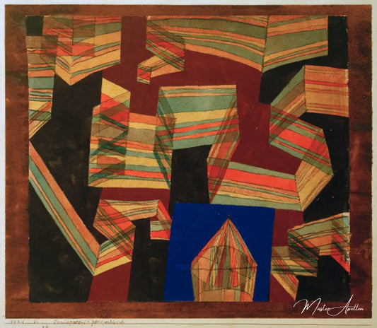 Perspective en transparence, 1921 - Paul Klee - Reproductions de tableaux et peintures haut de gamme