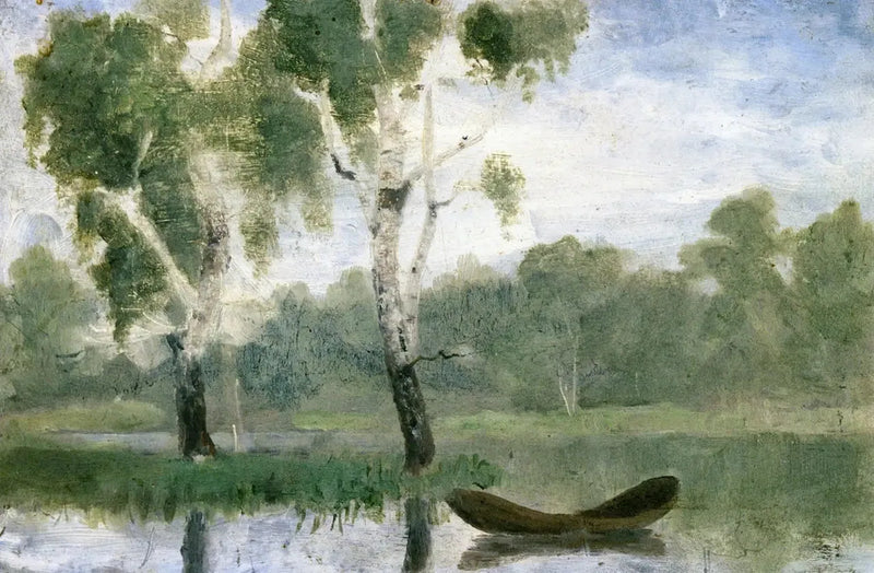 Kleine Meer met boot - Edvard Munch