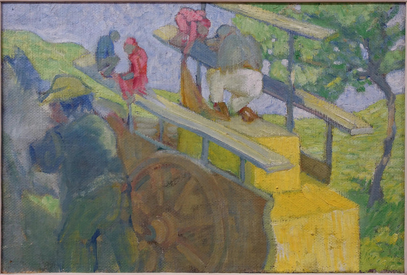 Kleine aap op een kar - Franz Marc