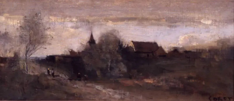 Klein dorpje in de Morvan - Jean-Baptiste Camille Corot