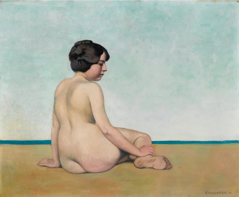 Kleine zittende badmeisje op het zand - Félix Vallotton

Source:
Petite baigneuse assise sur le sable - Félix Vallotton