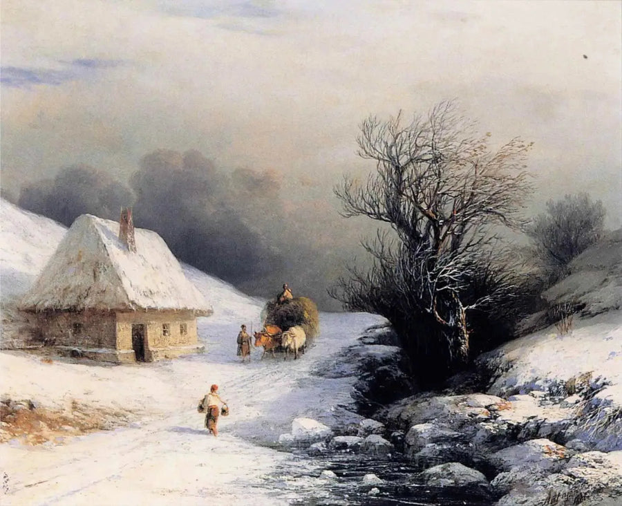 Russisch kleine ossenwagen in de winter - Ivan Aiëvazovski

Source:
Petite charrette à bœufs russe en hiver - Ivan Aïvazovski