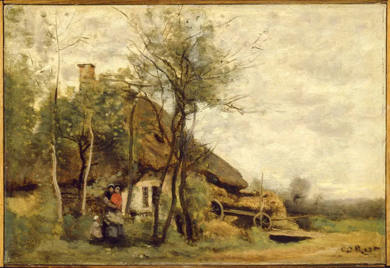 Kleine boerderij in de omgeving van Saint-Lô - Jean-Baptiste Camille Corot