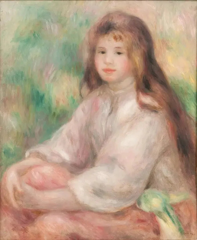 Meisje in het roze - Pierre-Auguste Renoir