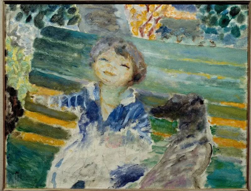 Meisje en haar hond - Pierre Bonnard