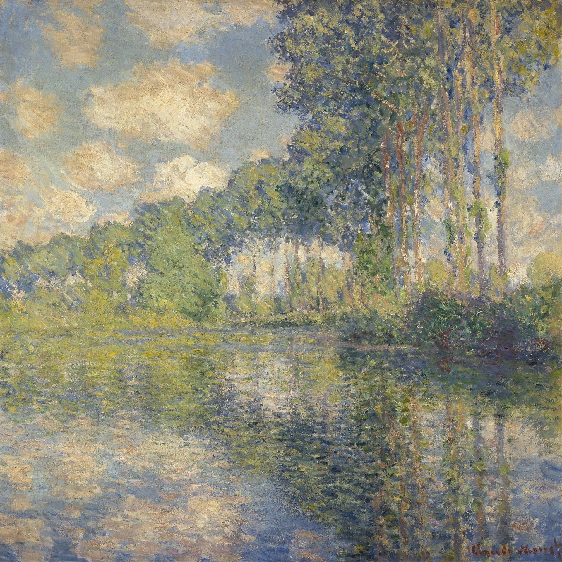 Peupliers sur les bords de l’Epte de Claude Monet, 1891 – National Galleries of Scotland NG 1651, Wildenstein 1310