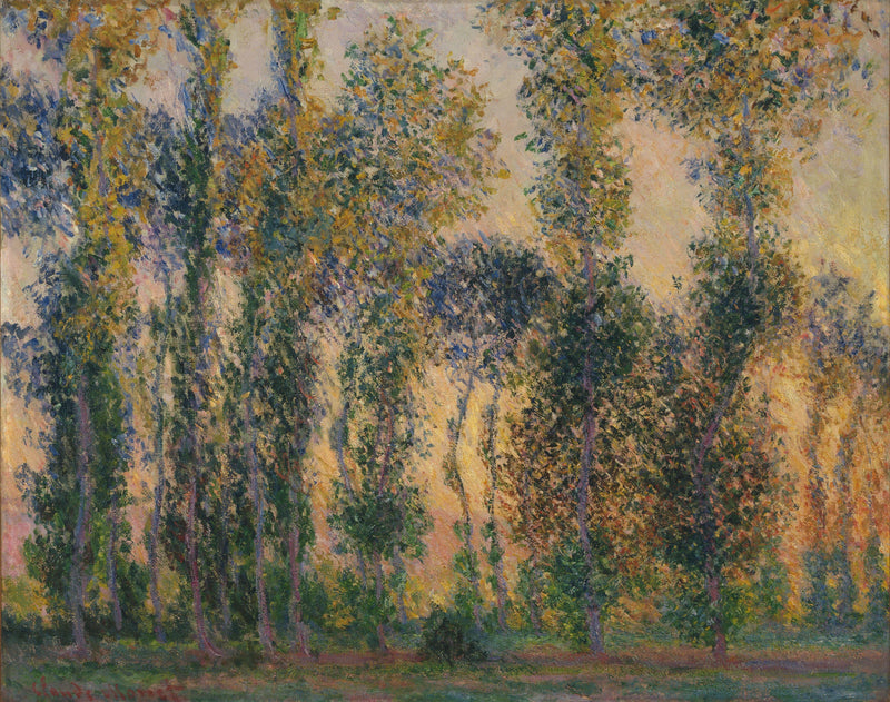 Les Peupliers in Giverny W1156 - Claude Monet