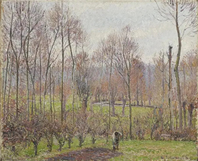Populieren, grijze tijd, Éragny - Camille Pissarro