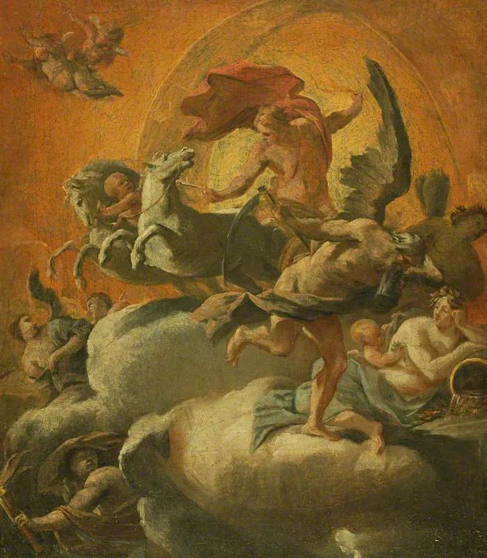 Phaéton op zijn wagen en Chronos - Simon Vouet