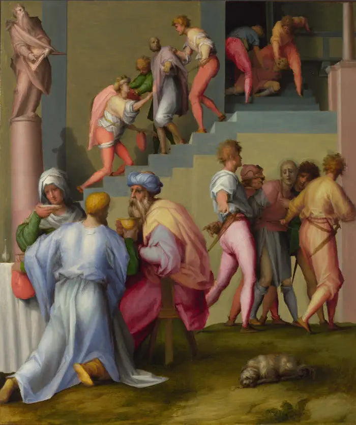 Farao met zijn butler en bakker - Pontormo