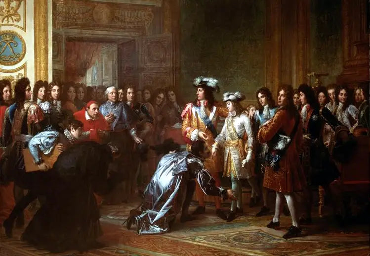 Philippe de France, hertog van Anjou, proclameert koning van Spanje onder de naam Filips V, 16 november 1700 - François Gérard

Source:
Philippe de France, duc d'Anjou, proclame roi d'Espagne sous le nom de Philippe V, 16 novembre 1700 - François Gérard