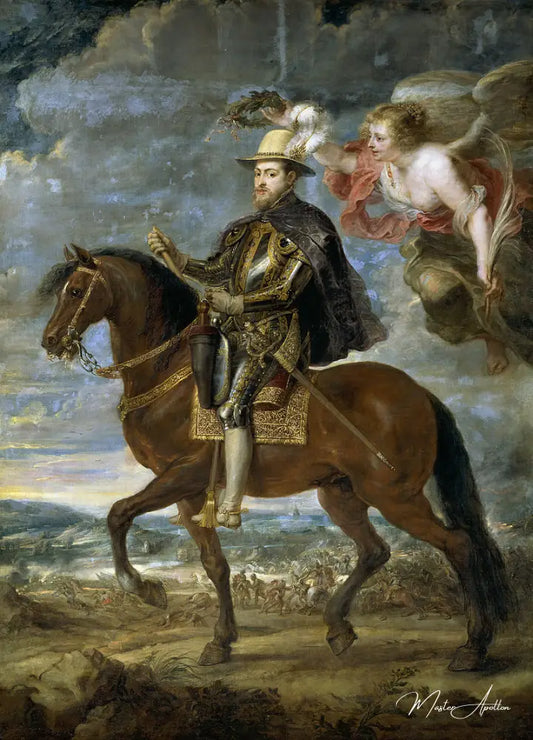 Philippe II à cheval - Peter Paul Rubens - Reproductions de tableaux et peintures haut de gamme