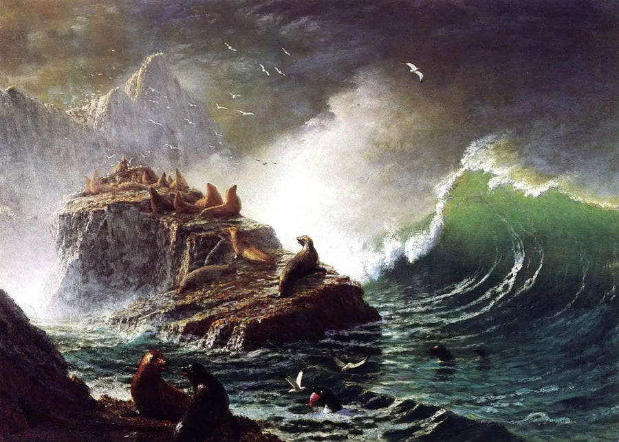 Veren op de rotsen, Farallon-eilanden - Albert Bierstadt

Source:
Phoques sur les rochers, îles Farallon - Albert Bierstadt