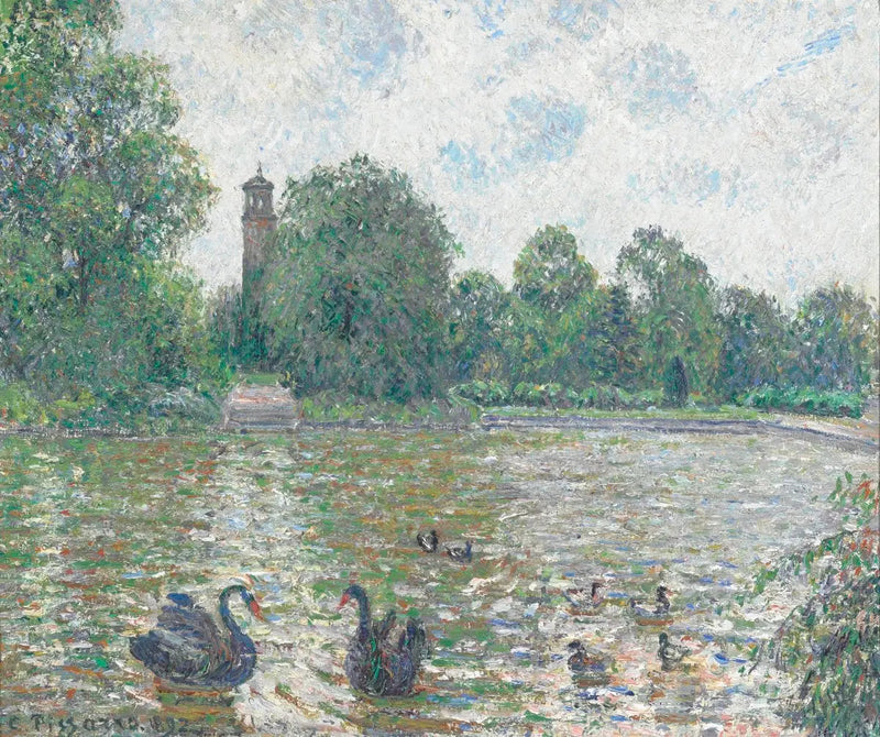Waterpartij in Kew, Londen - Camille Pissarro