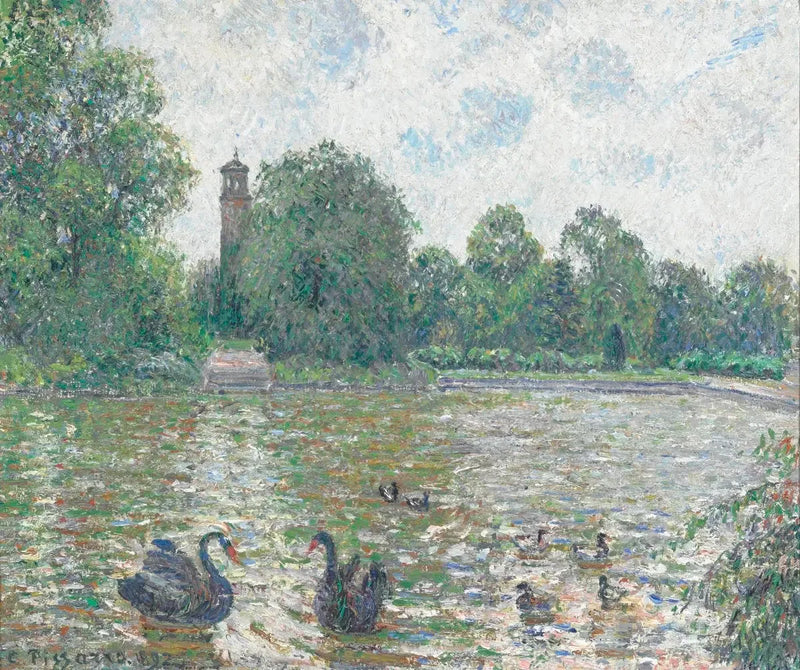 Waterpartij in Kew, Londen - Camille Pissarro