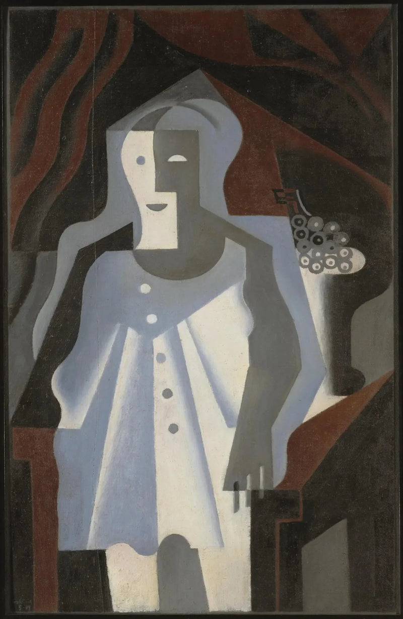 Pierrot met druiventros - Juan Gris