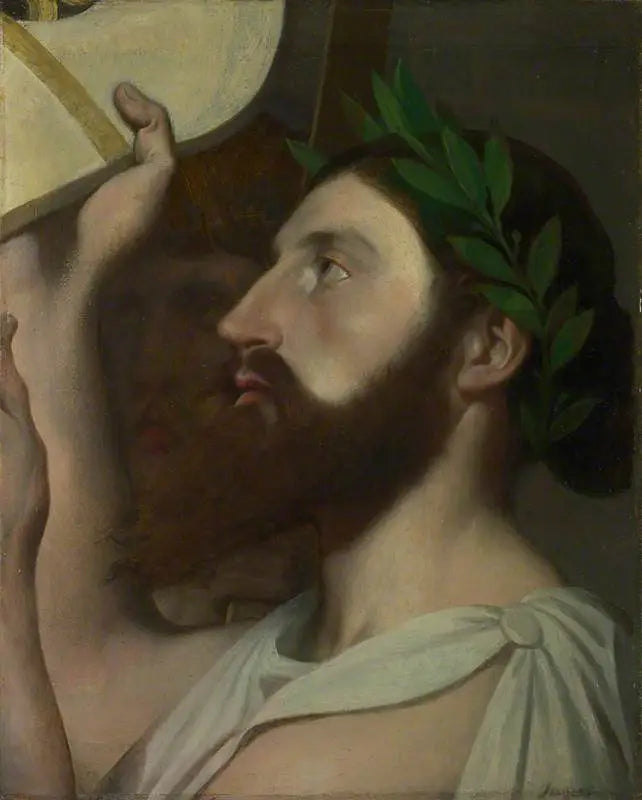 Pindar die zijn lier aan Homerus aanbiedt - Jean-Auguste-Dominique Ingres