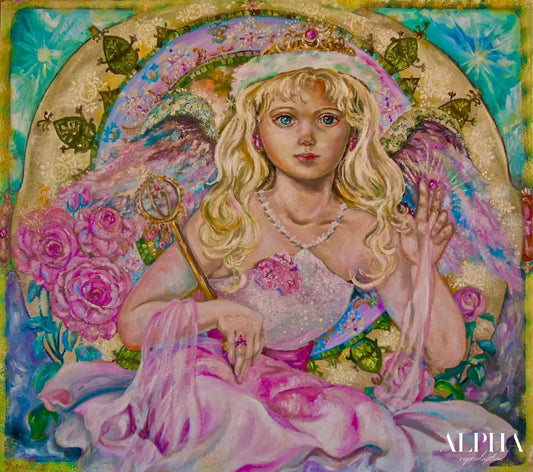 Pink sapphire angel - Yumi Sugai Reproductions de tableaux à la peinture à l’huile