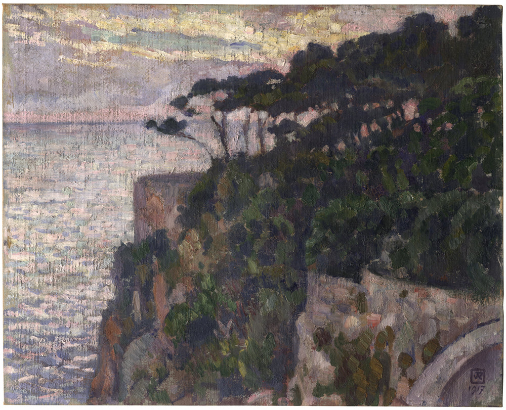 Pins à Monaco - Théo van Rysselberghe image 1 tableau peint à l’huile sur toile