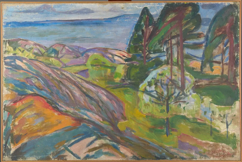 Pins en fruitbomen in bloei - Edvard Munch