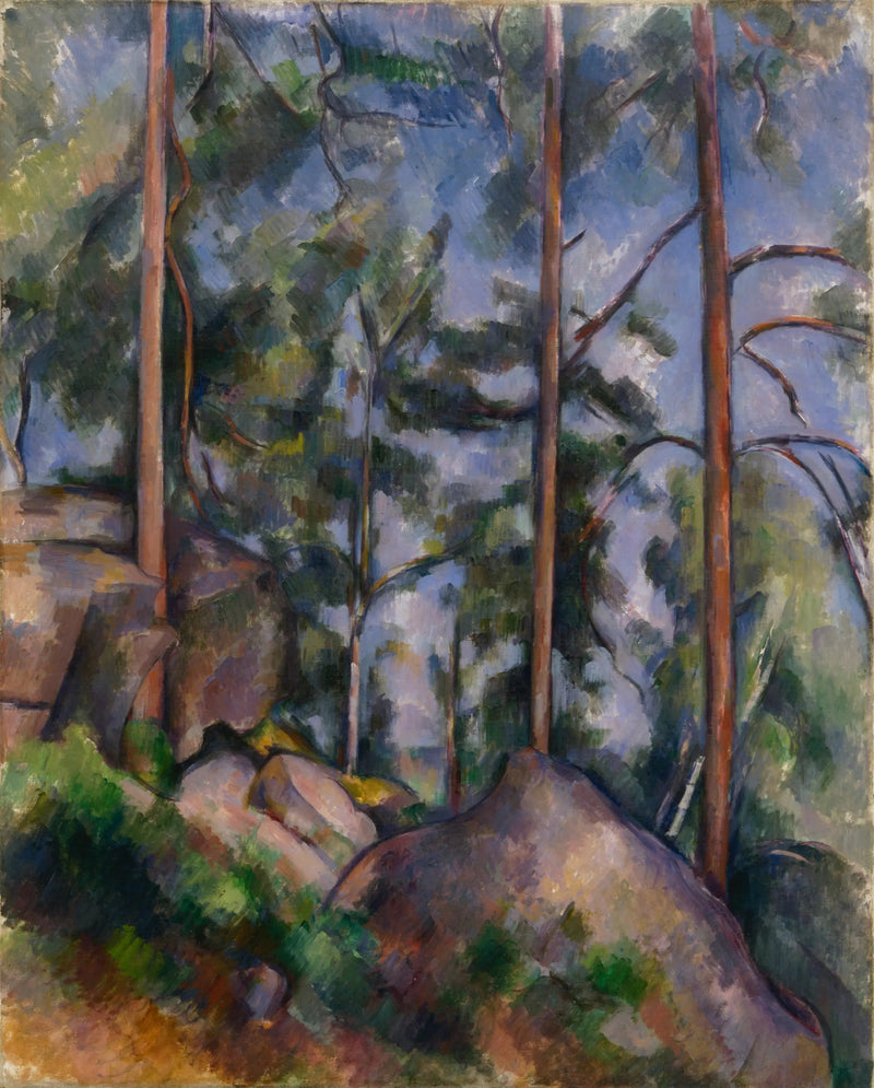 Dennen en Rotsen, Fontainebleau - Paul Cézanne