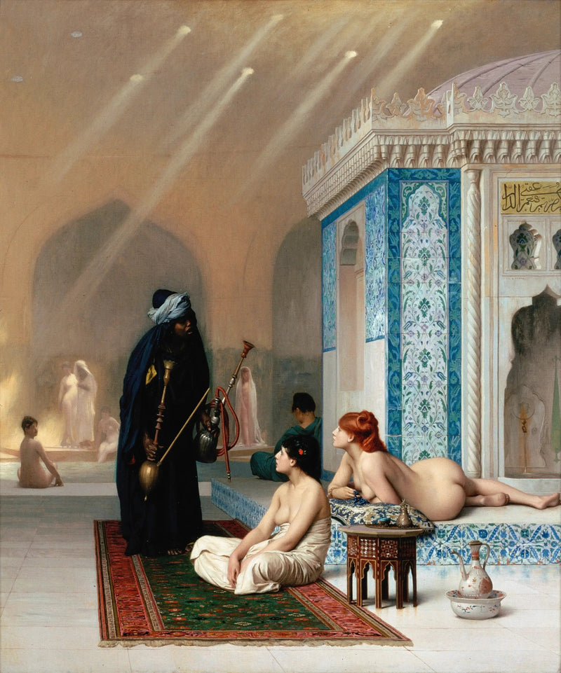 Zwembad in een harem - Jean-Léon Gérôme