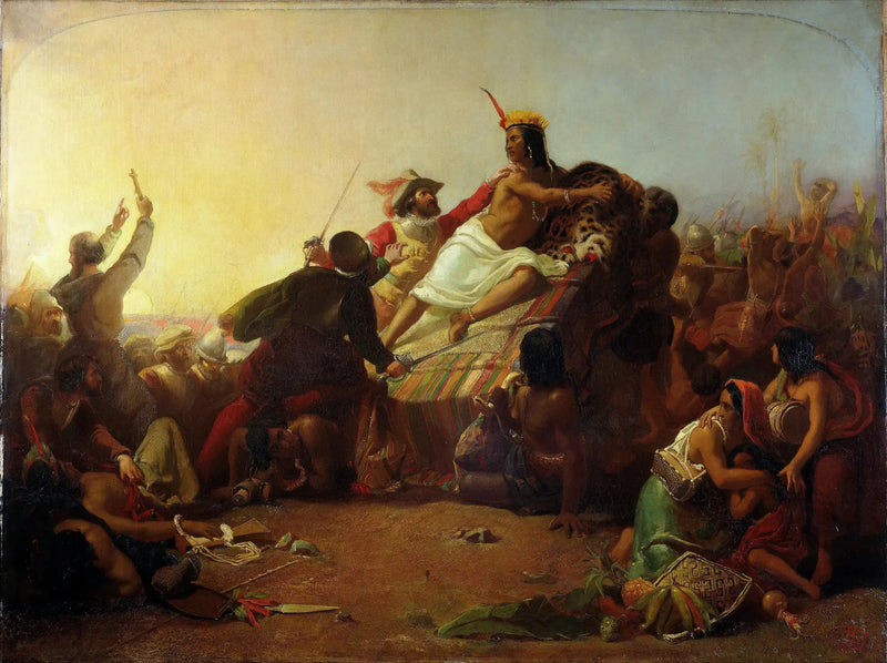 Pizarro neemt de Inca's van Peru in beslag - John Everett Millais

Source:
Pizarro s'empare des Incas du Pérou - John Everett Millais