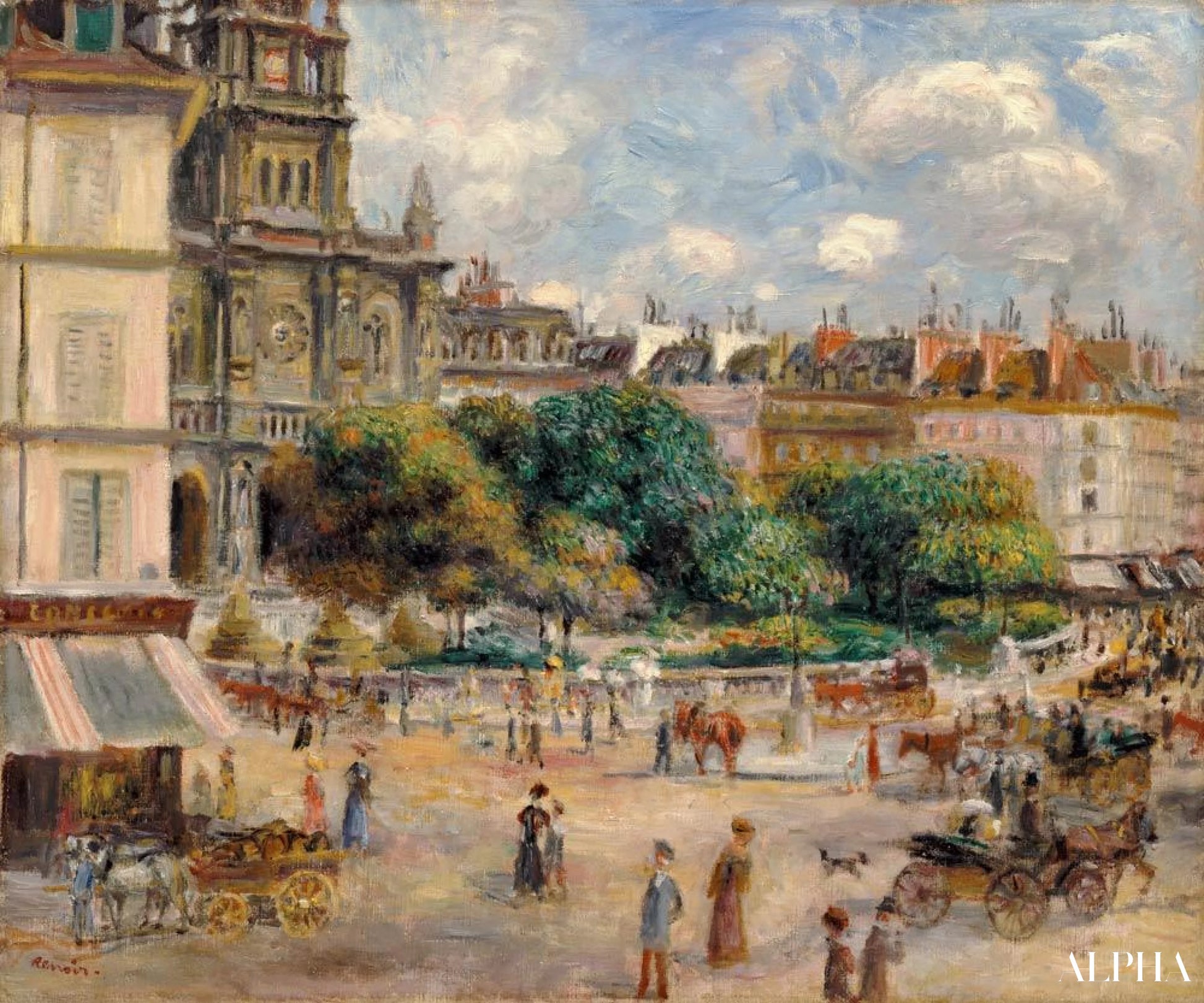 Plaats De La Trinité - Pierre-Auguste Renoir - Reproducties van schilderijen en hoogwaardige schilderijen