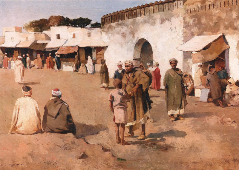 Stadplein in Marokko - Théo van Rysselberghe