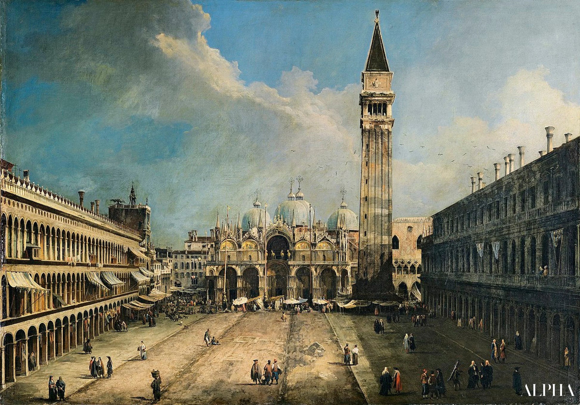Plaats Saint-Marc (Canaletto) - Giovanni Antonio Canal - Reproducties van schilderijen en hoogwaardige schilderijen