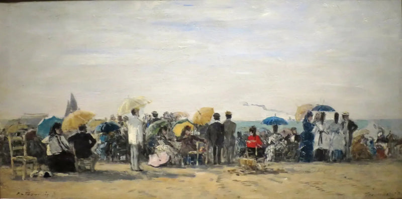Strand bij Trouville - Eugène Boudin