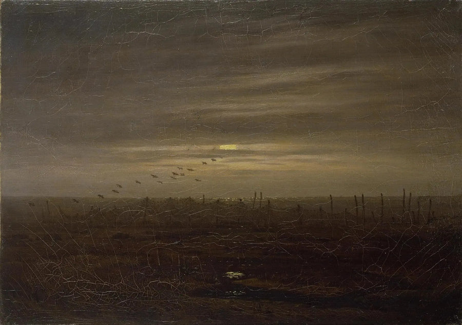 Strand met vissersnetten - Caspar David Friedrich