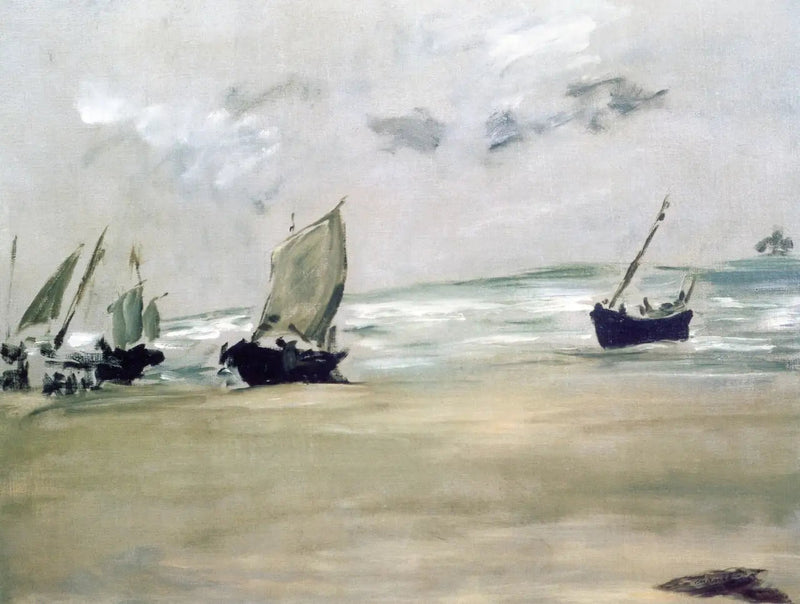 Strand van Berck-sur-mer bij laag water - Édouard Manet