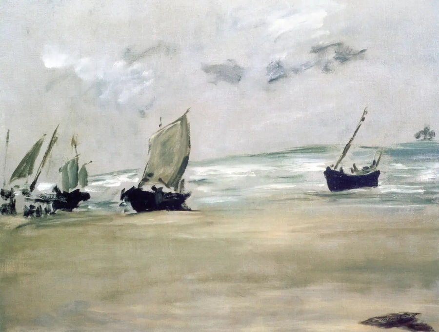 Strand van Berck-sur-mer bij laag water - Édouard Manet