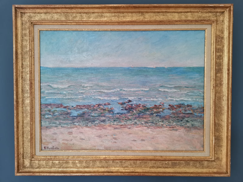 Strand van de Normandische kust - Blanche Hoschede Monet