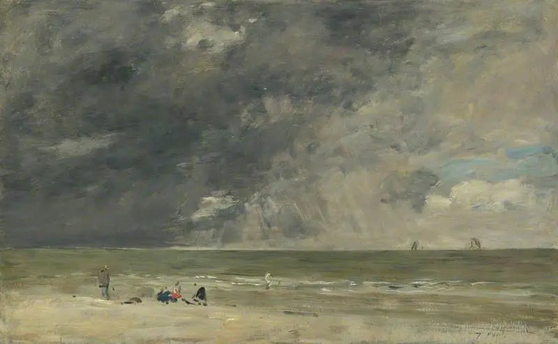 Strand van Trouville - Eugène Boudin