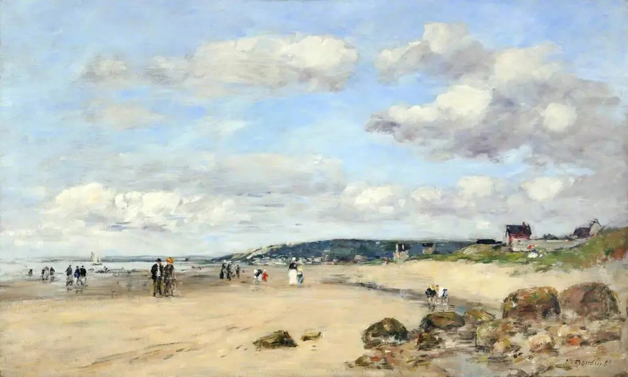 Strand in Normandië, Frankrijk - Eugène Boudin