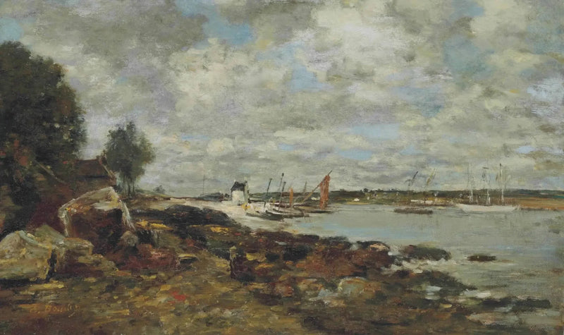 Plougastel, de kust aan de baai - Eugène Boudin