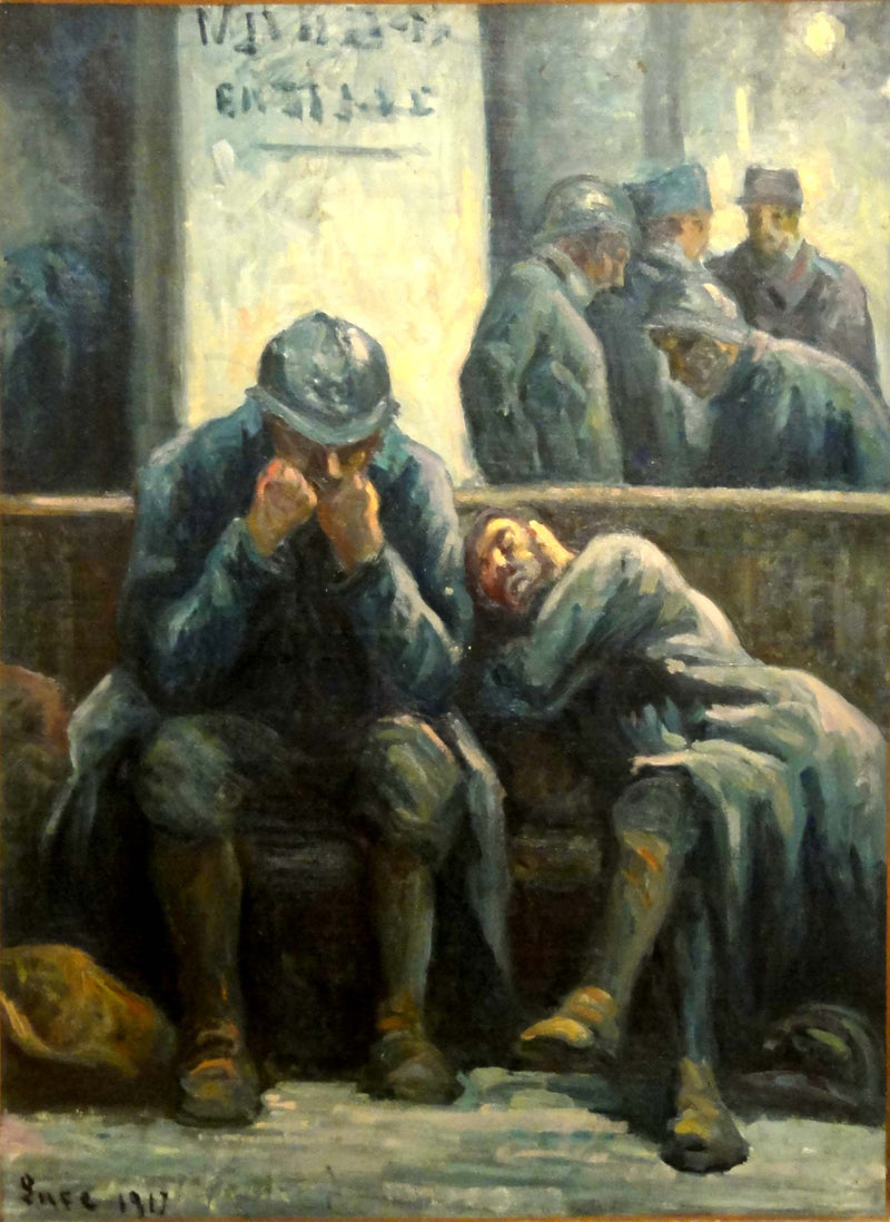 Poilu's op het station Gare de l'Est - Maximilien Luce