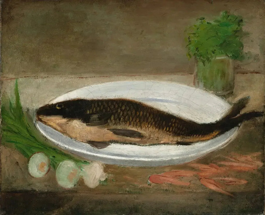 Vis op een schaal - Alfred Sisley