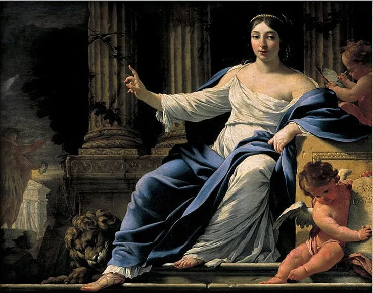 Polymnie, muze van de welsprekendheid - Simon Vouet