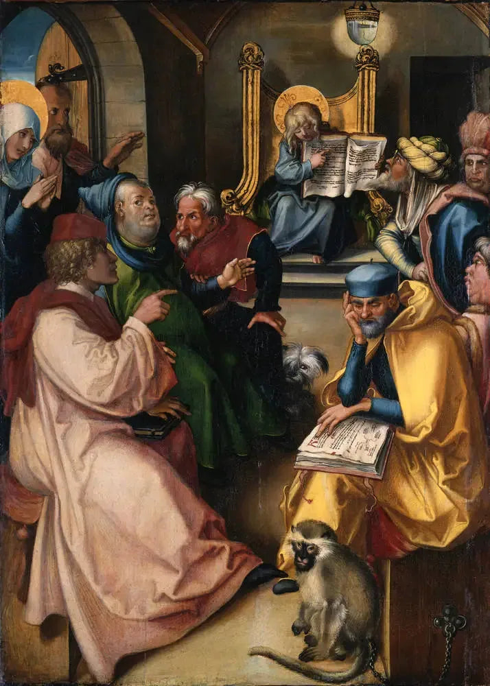 Polyptychon van de Zeven Pijnen: Christus te midden van de Dokters - Albrecht Dürer