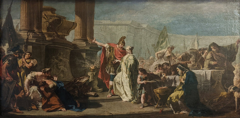 Polyxena voor het graf van Achilles - Giovanni Battista Pittoni