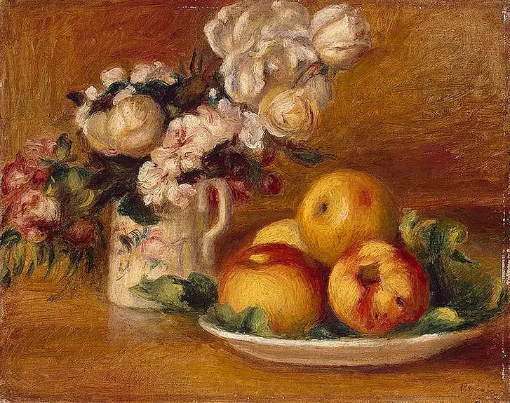 Appels en bloemen - Pierre-Auguste Renoir