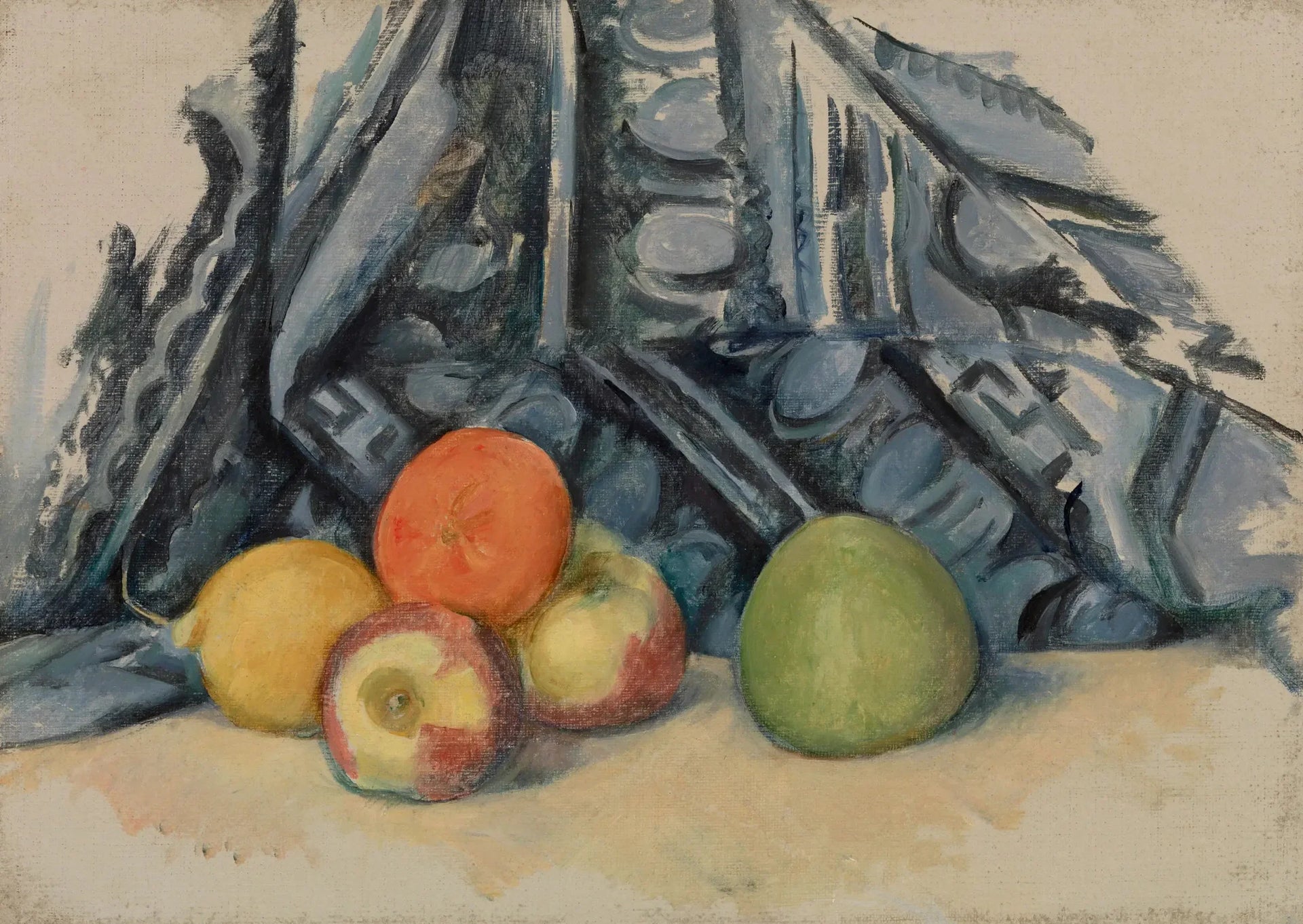 Pommes et tapis - Paul Cézanne image 1 tableau peint à l’huile sur toile
