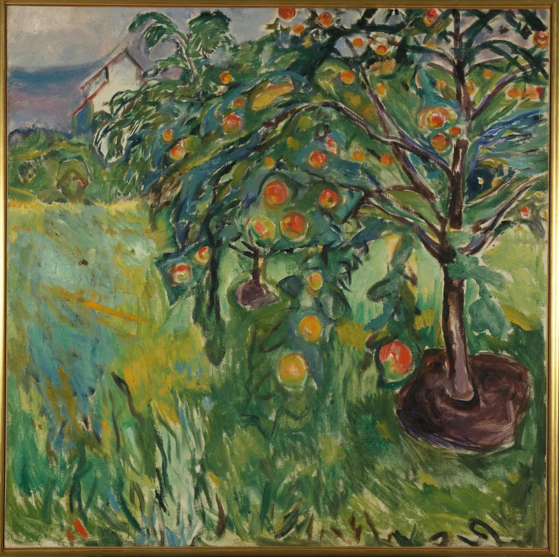 Appelboom bij de studio - Edvard Munch