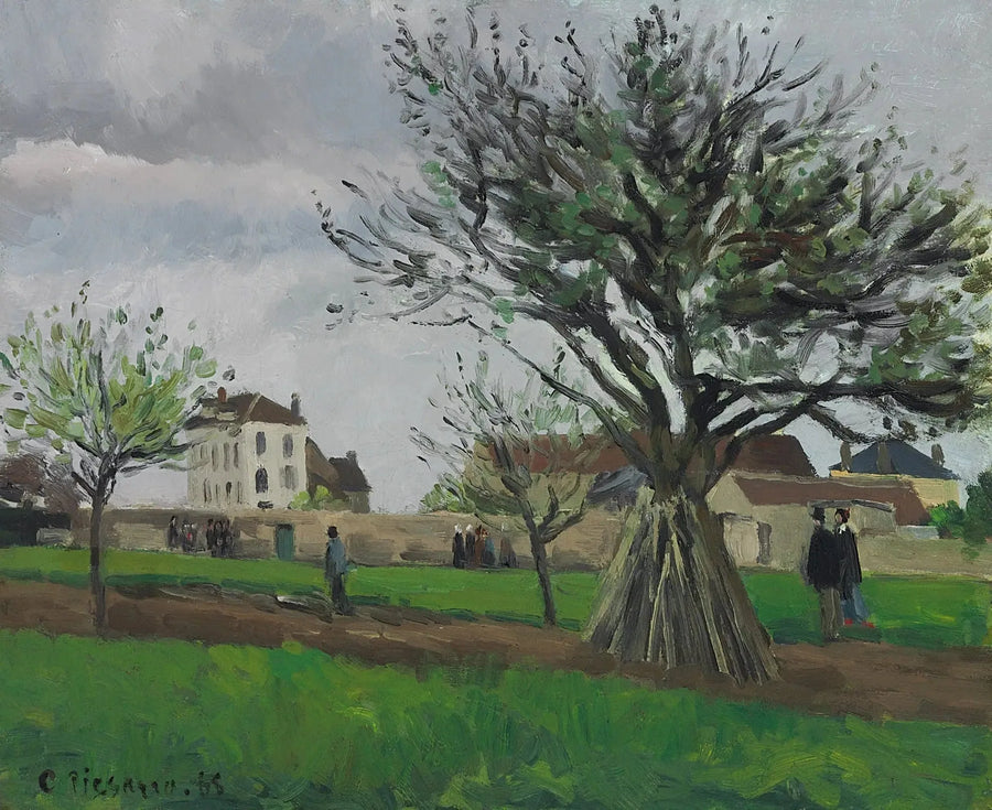 Appelbomen in Pontoise (Het huis van vader Gallien) - Camille Pissarro