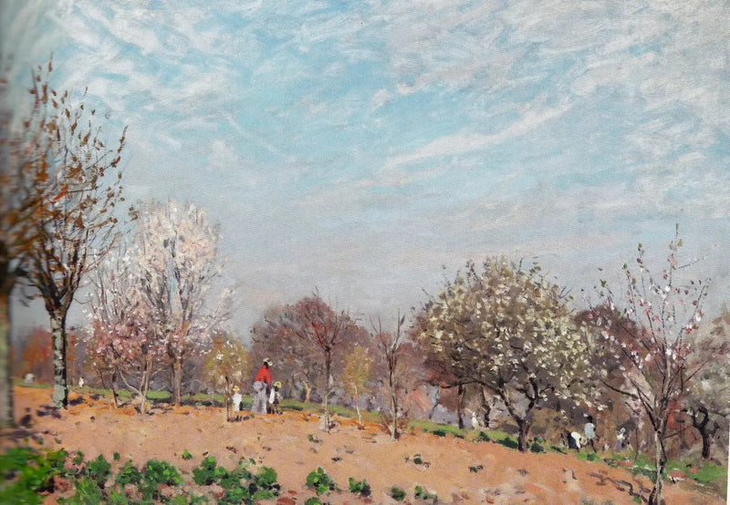 Bloesemende appelbomen in Louveciennes - Alfred Sisley