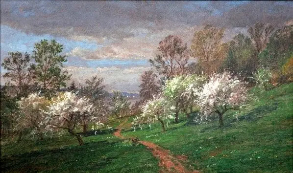 Bloeeiende appelbomen - Jasper Francis Cropsey